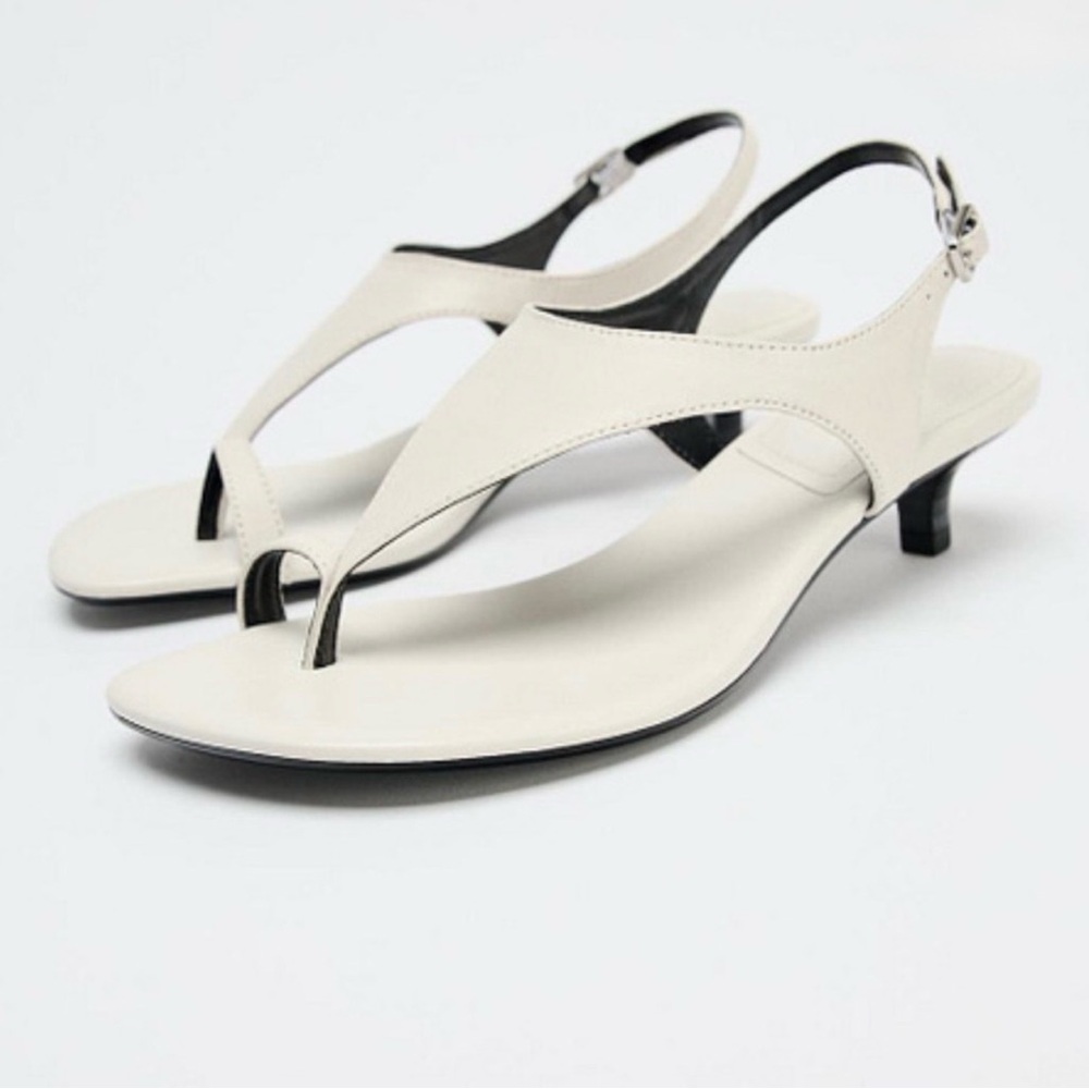 Zara Toe Loop Leather Sandal